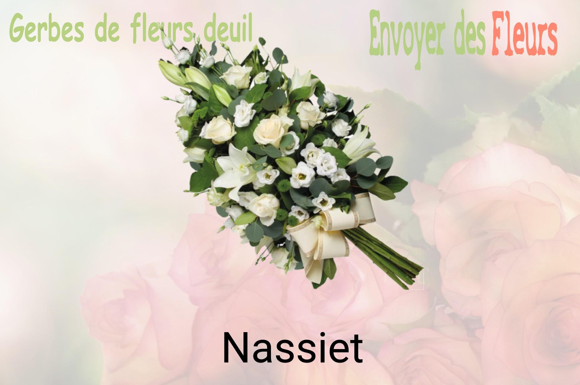 Gerbe de fleurs de deuil livrée à Nassiet